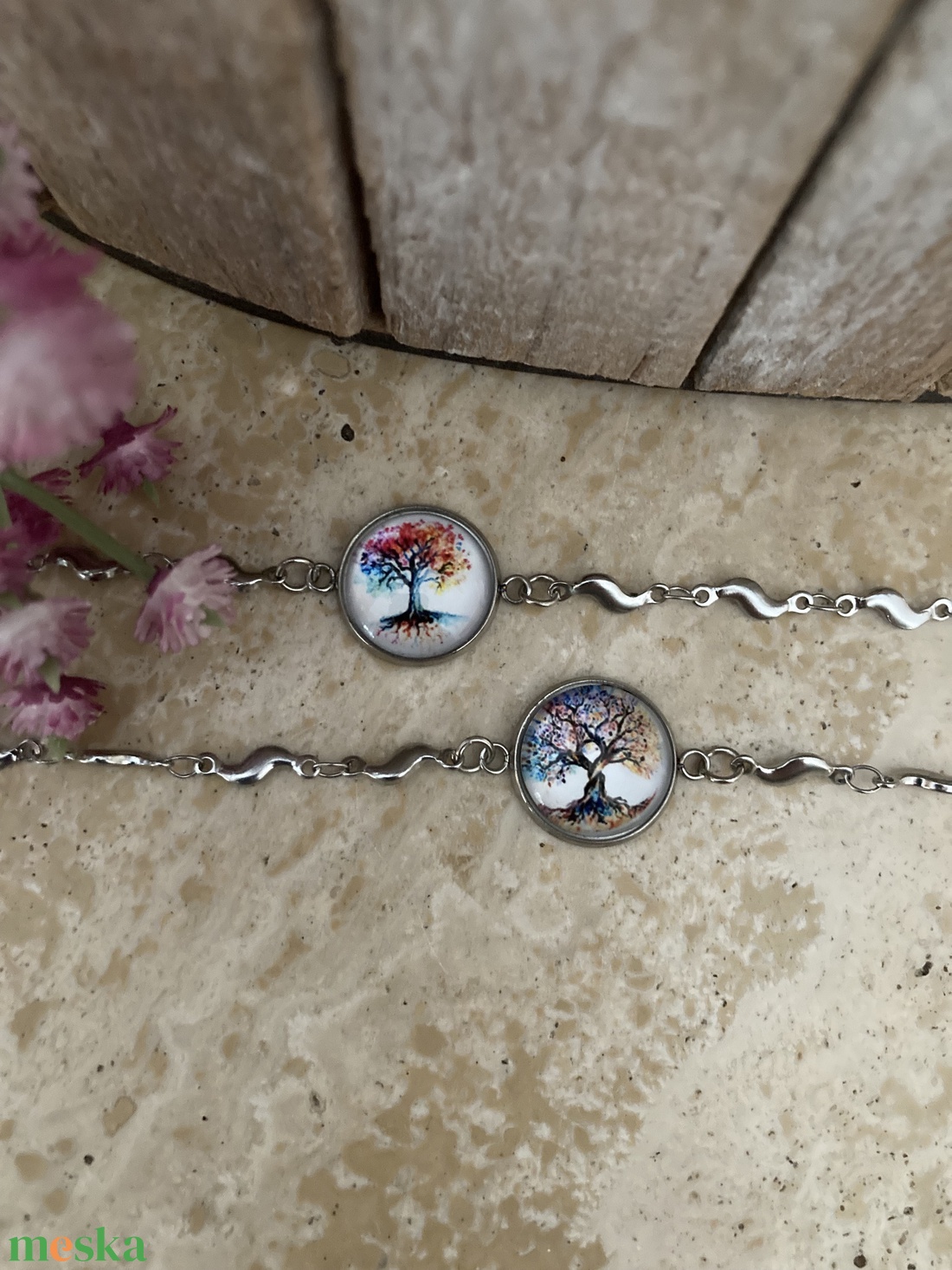 Barátság karkötő - életfa2 - ékszer - karkötő - lánc karkötő - Meska.hu
