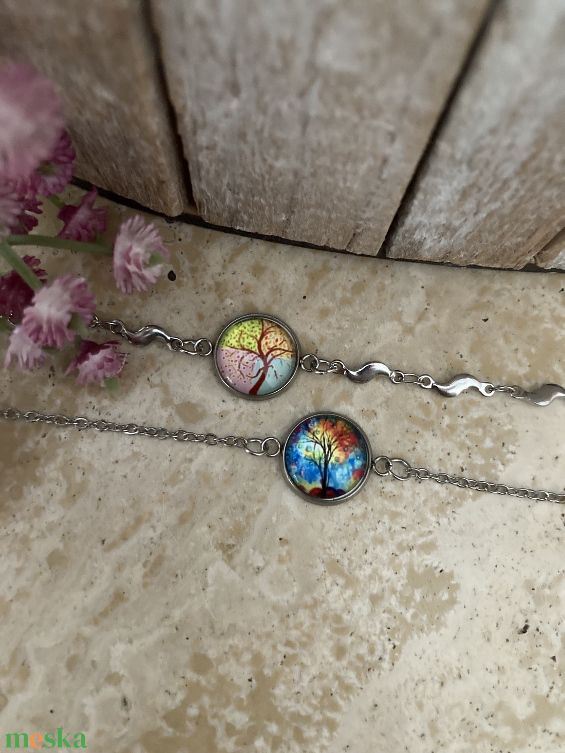 Barátság karkötő - életfa3 - ékszer - karkötő - lánc karkötő - Meska.hu