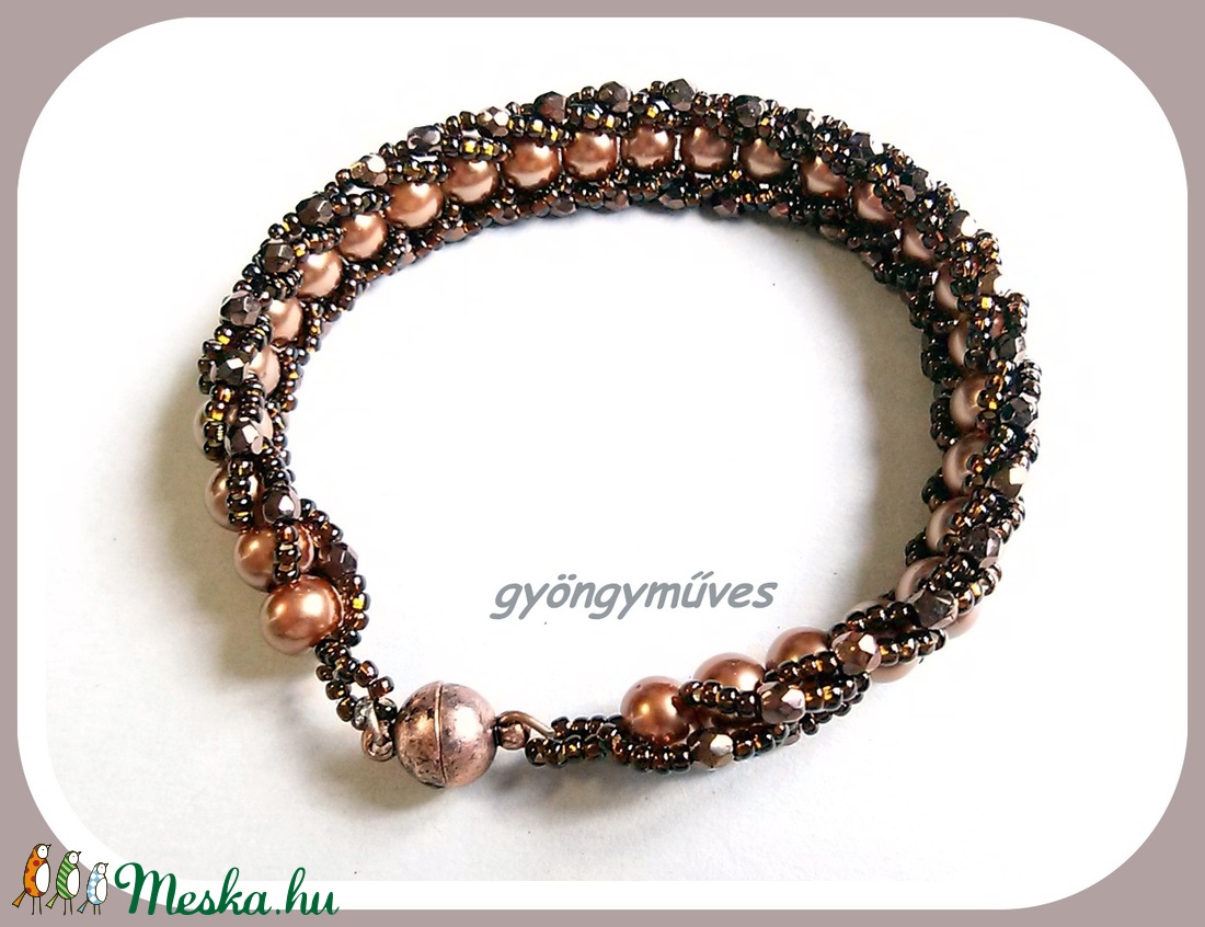 -50%KEDVEZMÉNY!!! Bronz csillogás karkötő, ékszer, ékszerek, gyöngyékszer, gyöngyékszerek - - Meska.hu -50%KEDVEZMÉNY!!! Bronz csillogás karkötő, ékszer, ékszerek, gyöngyékszer, gyöngyékszerek - - Meska.hu