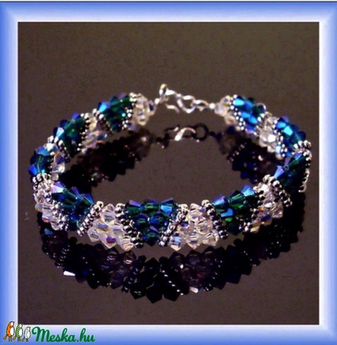 Swarovski karkötő ezüst kapoccsal SWK014.4 - ékszer - karkötő - gyöngyös karkötő - Meska.hu Swarovski karkötő ezüst kapoccsal SWK014.4 - ékszer - karkötő - gyöngyös karkötő - Meska.hu