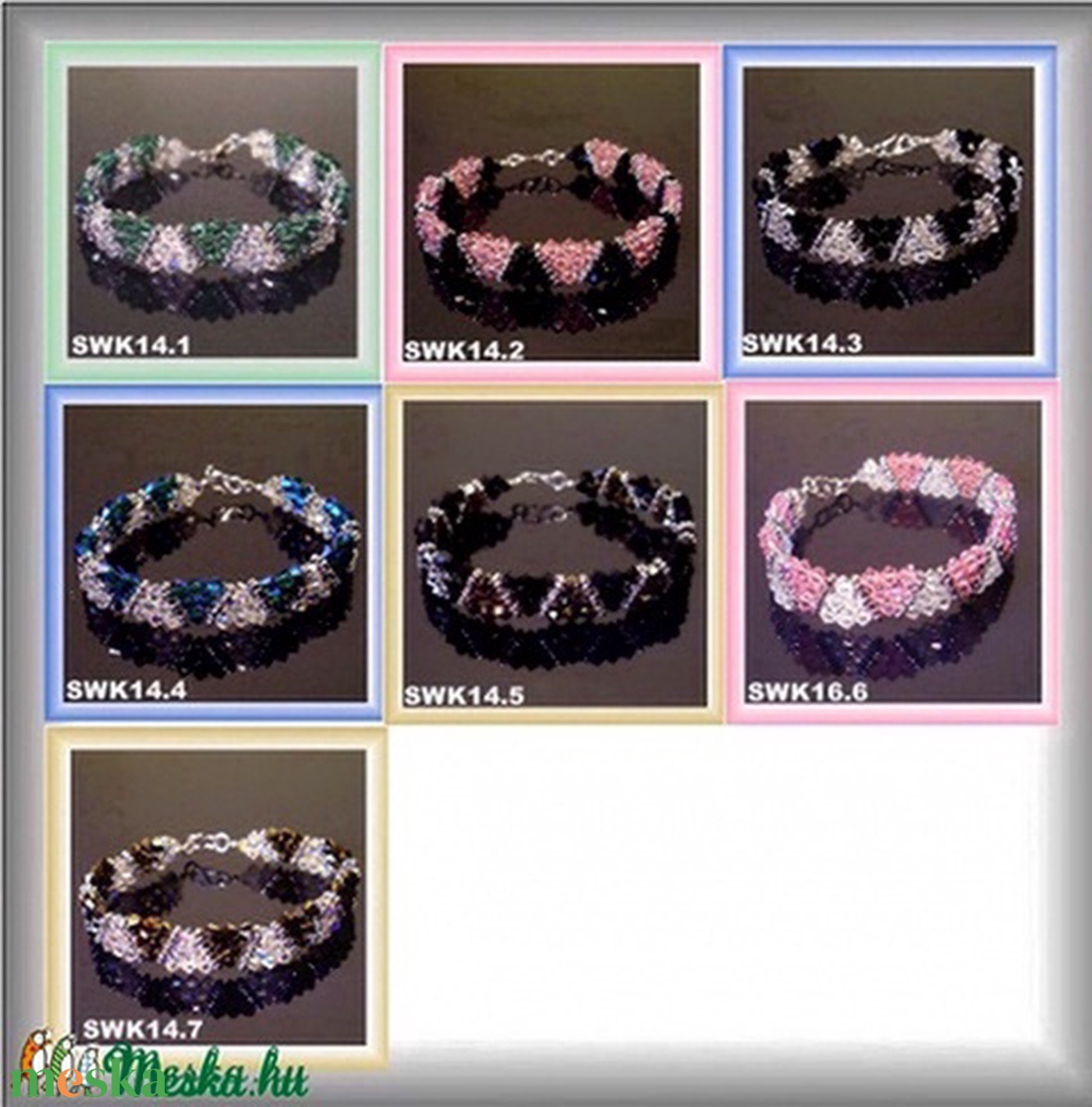 Swarovski karkötő ezüst kapoccsal SWK014.1 - ékszer - karkötő - gyöngyös karkötő - Meska.hu Swarovski karkötő ezüst kapoccsal SWK014.1 - ékszer - karkötő - gyöngyös karkötő - Meska.hu