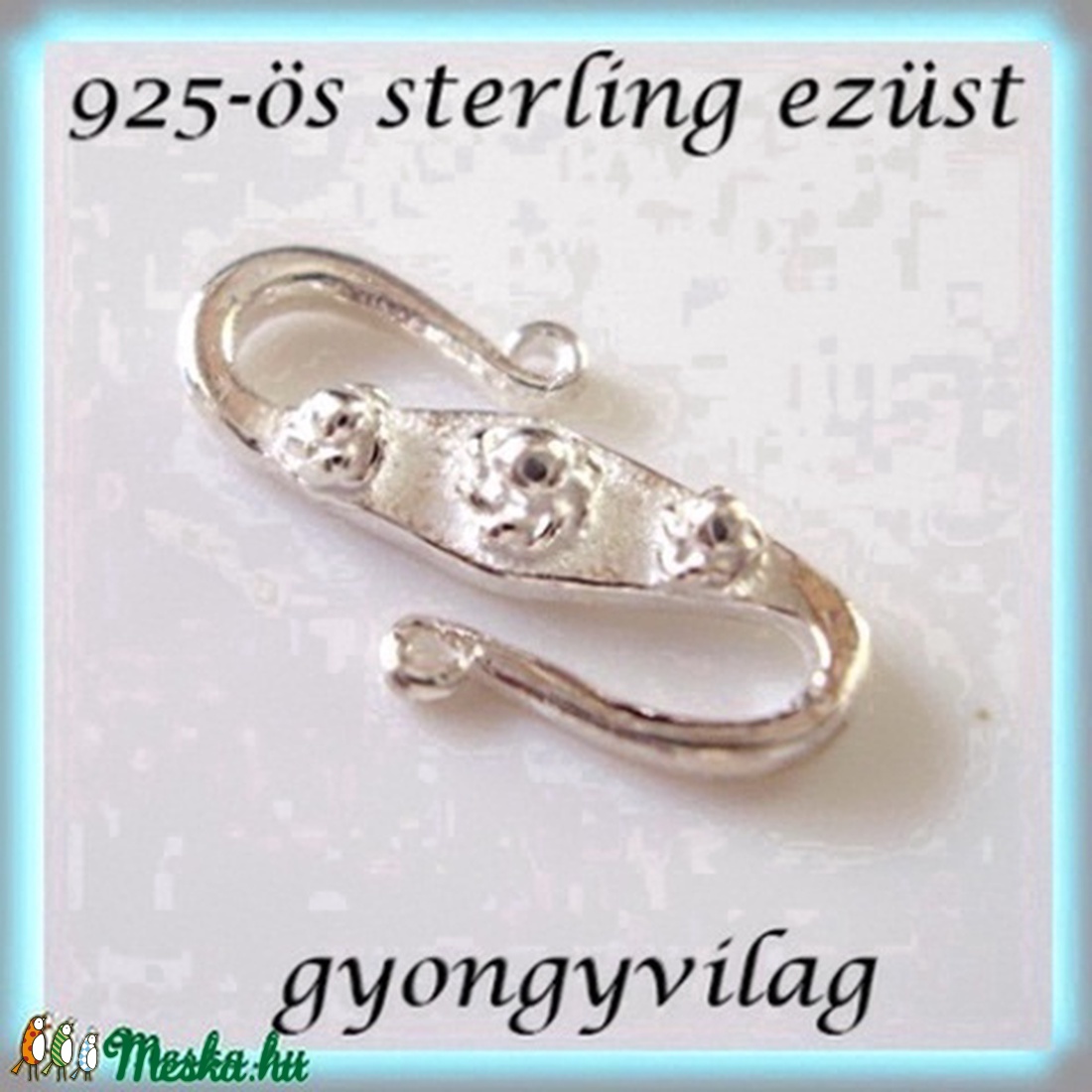 925-ös ezüst S lánckapocs ELK S 02 - gyöngy, ékszerkellék - egyéb alkatrész - Meska.hu 925-ös ezüst S lánckapocs ELK S 02 - gyöngy, ékszerkellék - egyéb alkatrész - Meska.hu