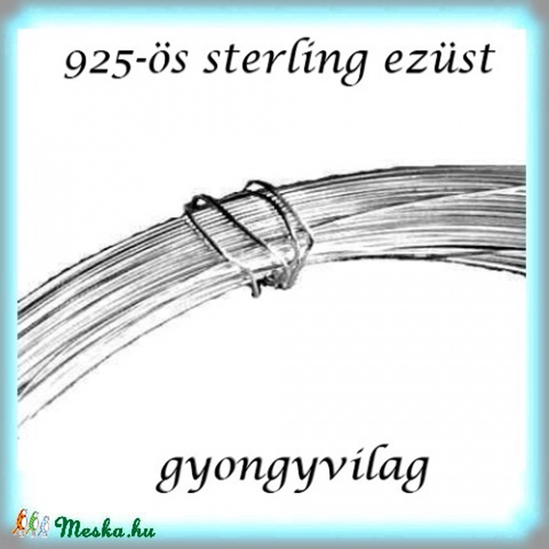 925-ös ezüst huzal EH 0,6mm-es 50cm - kellékek & szerszámok - gyöngyfűzés kellékek - swarovski kristályok - Meska.hu 925-ös ezüst huzal EH 0,6mm-es 50cm - kellékek & szerszámok - gyöngyfűzés kellékek - swarovski kristályok - Meska.hu