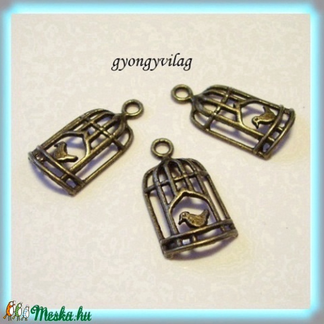 Bronz medál / díszitőelem / charm/ fityegő 4db/csomagTM 08 - kellékek & szerszámok - gyöngyfűzés kellékek - swarovski kristályok - Meska.hu