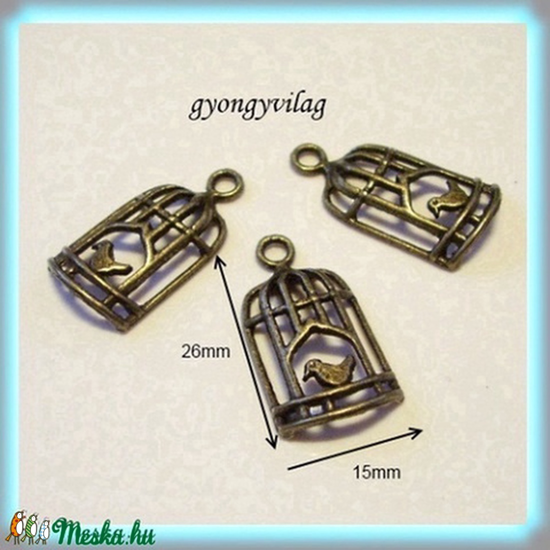 Bronz medál / díszitőelem / charm/ fityegő 4db/csomagTM 08 - kellékek & szerszámok - gyöngyfűzés kellékek - swarovski kristályok - Meska.hu