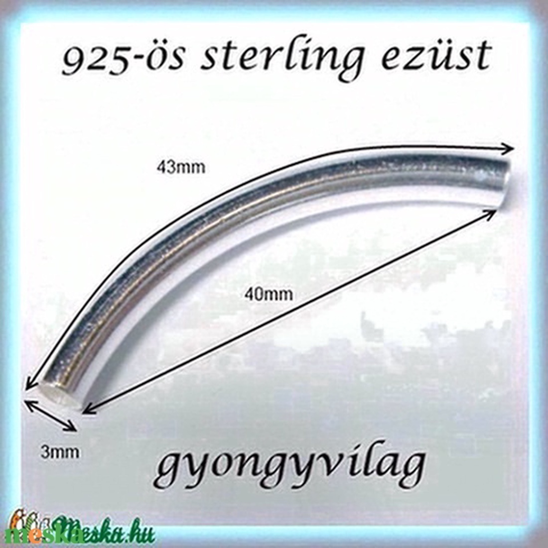 925-ös finomságú sterling ezüst köztes / gyöngy / díszitőelem EKÖ 47   - gyöngy, ékszerkellék - fém köztesek - Meska.hu