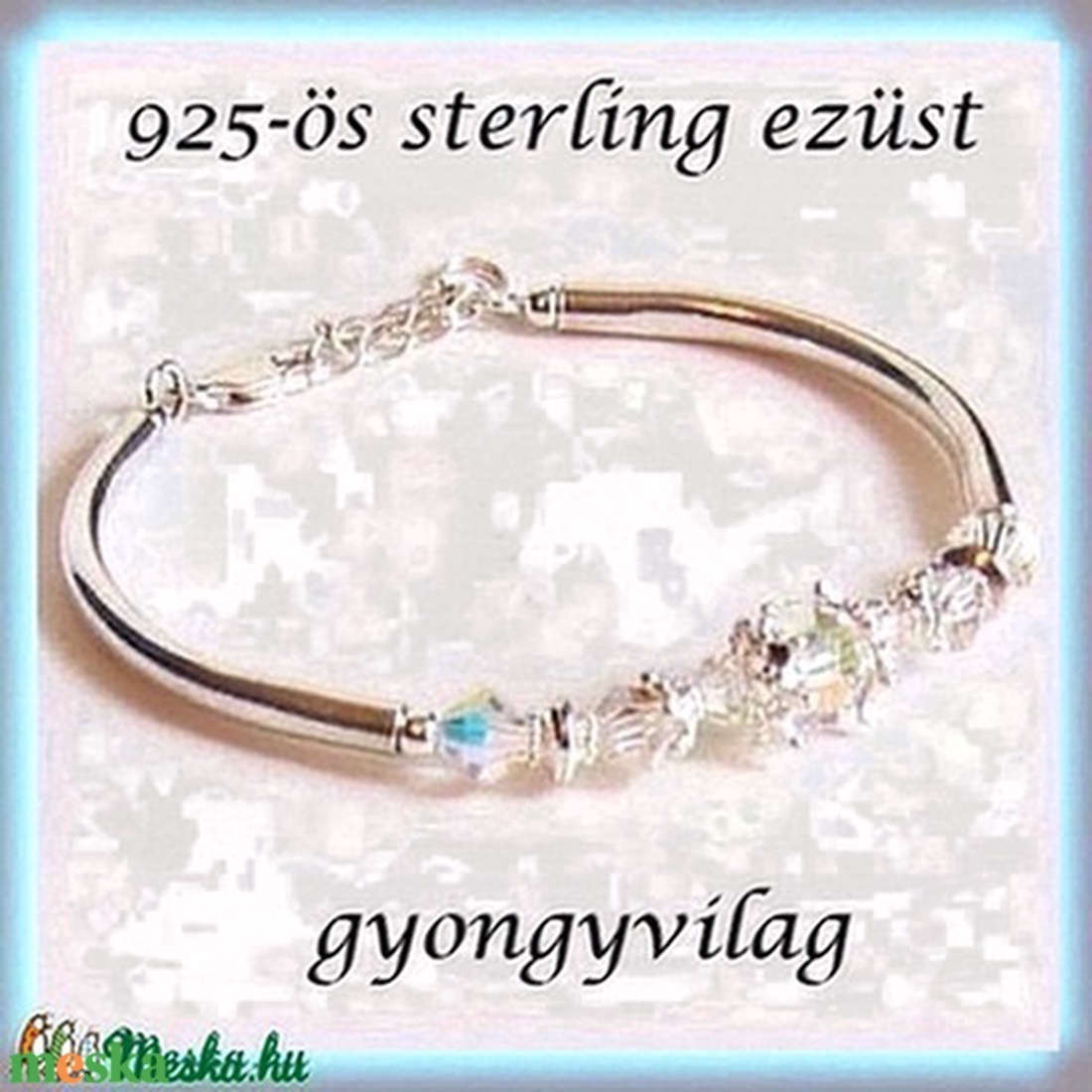 925-ös finomságú sterling ezüst köztes / gyöngy / díszitőelem EKÖ 47   - gyöngy, ékszerkellék - fém köztesek - Meska.hu