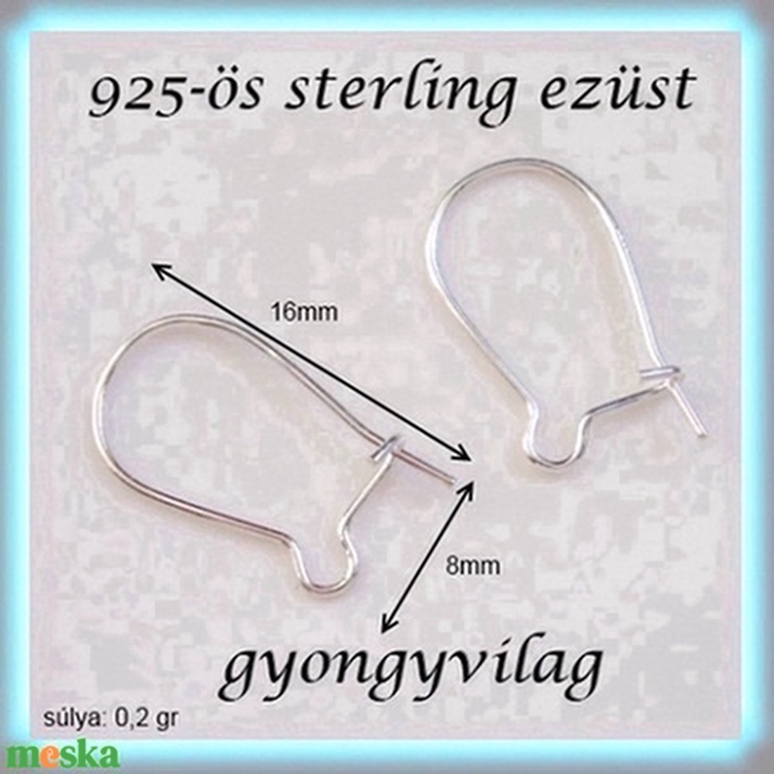 925-ös ezüst fülbevaló kapocs EFK K 08e - kellékek & szerszámok - ékszerkellék - fülbevaló kapocs - Meska.hu 925-ös ezüst fülbevaló kapocs EFK K 08e - kellékek & szerszámok - ékszerkellék - fülbevaló kapocs - Meska.hu