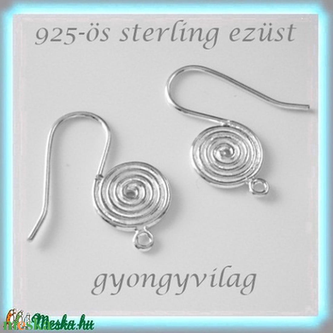 925-ös finomságú sterling ezüst fülbevaló kapocs EFK A 35 - gyöngy, ékszerkellék - egyéb alkatrész - Meska.hu 925-ös finomságú sterling ezüst fülbevaló kapocs EFK A 35 - gyöngy, ékszerkellék - egyéb alkatrész - Meska.hu
