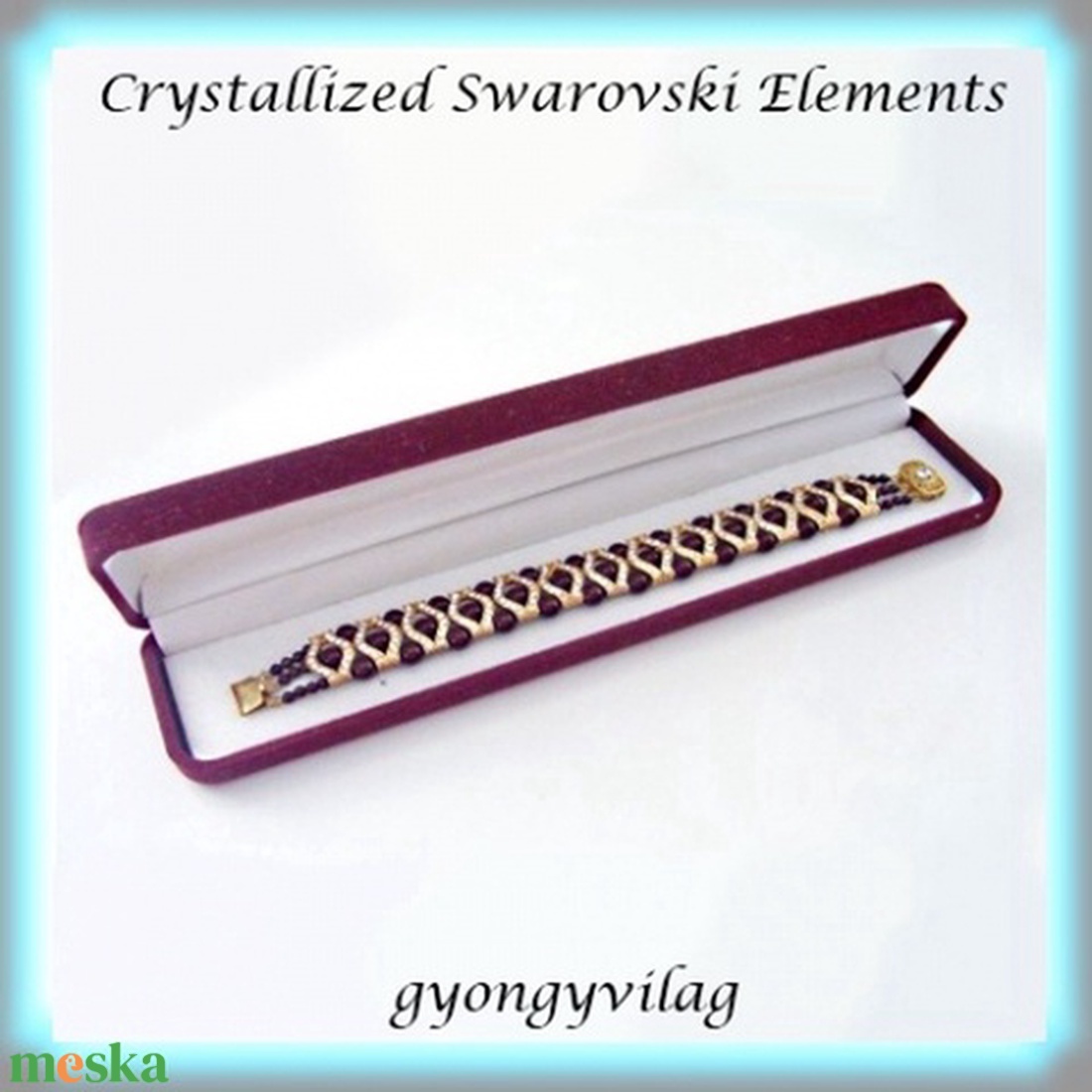 Swarovski gyöngy karkötő ABK-SW02 - ékszer - karkötő - gyöngyös karkötő - Meska.hu Swarovski gyöngy karkötő ABK-SW02 - ékszer - karkötő - gyöngyös karkötő - Meska.hu
