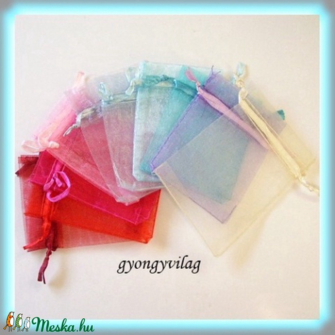 Organza zacskó több színben 5db/csomag OZ01 - kellékek & szerszámok - gyöngyfűzés kellékek - Meska.hu Organza zacskó több színben 5db/csomag OZ01 - kellékek & szerszámok - gyöngyfűzés kellékek - Meska.hu