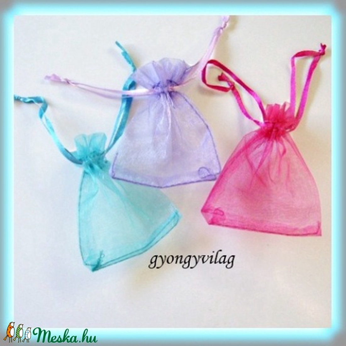 Organza zacskó több színben 5db/csomag OZ01 - kellékek & szerszámok - gyöngyfűzés kellékek - Meska.hu Organza zacskó több színben 5db/csomag OZ01 - kellékek & szerszámok - gyöngyfűzés kellékek - Meska.hu
