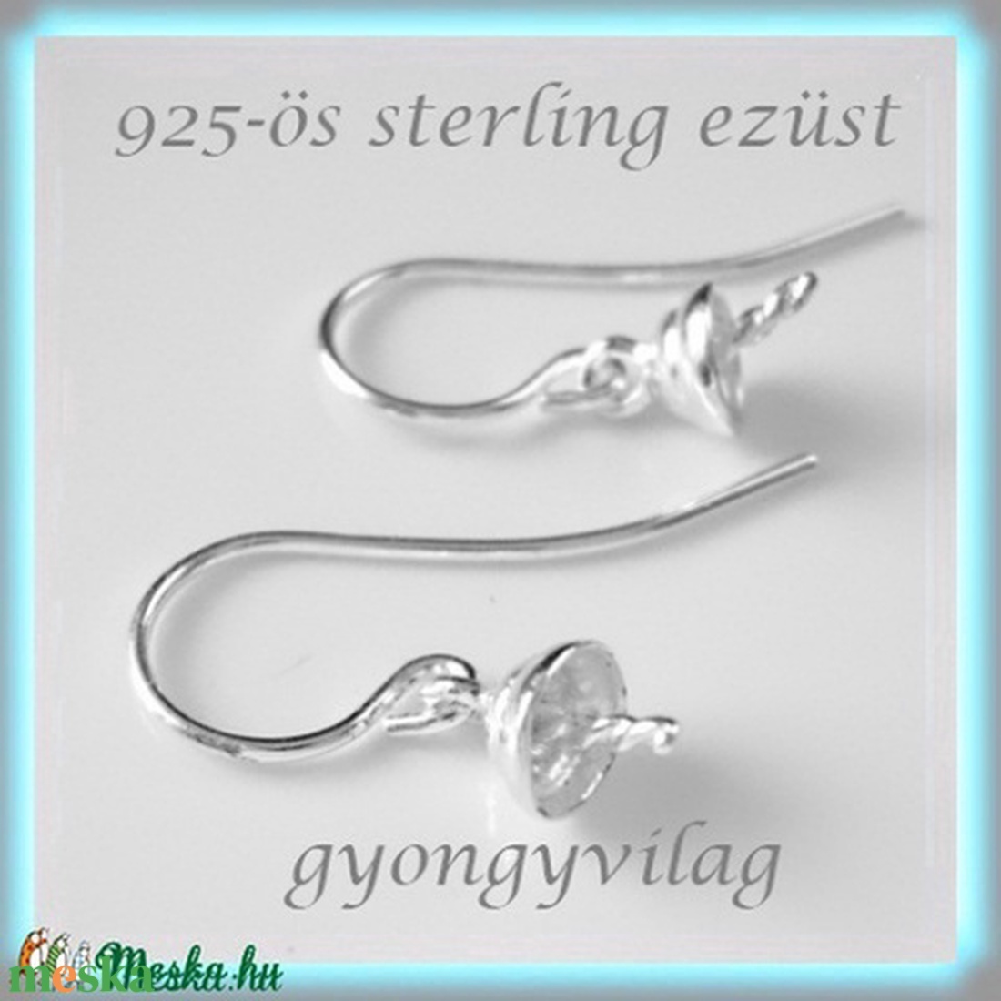 925-ös sterling ezüst ékszerkellék: fülbevaló kapocs, akasztós EFK A 32 - gyöngy, ékszerkellék - egyéb alkatrész - Meska.hu 925-ös sterling ezüst ékszerkellék: fülbevaló kapocs, akasztós EFK A 32 - gyöngy, ékszerkellék - egyéb alkatrész - Meska.hu