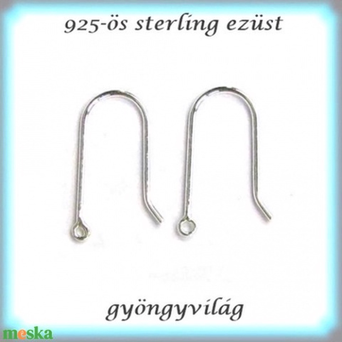 925-ös finomságú sterling ezüst fülbevaló kapocs EFK A 41 - kellékek & szerszámok - gyöngyfűzés kellékek - egyéb alkatrész - Meska.hu