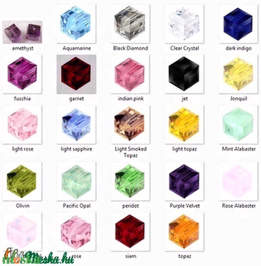 Swarovski kristály gyöngy: kocka 4mm-es több színben SW5601-4 4db/csomag - kellékek & szerszámok - gyöngyfűzés kellékek - swarovski kristályok - Meska.hu Swarovski kristály gyöngy: kocka 4mm-es több színben SW5601-4 4db/csomag - kellékek & szerszámok - gyöngyfűzés kellékek - swarovski kristályok - Meska.hu