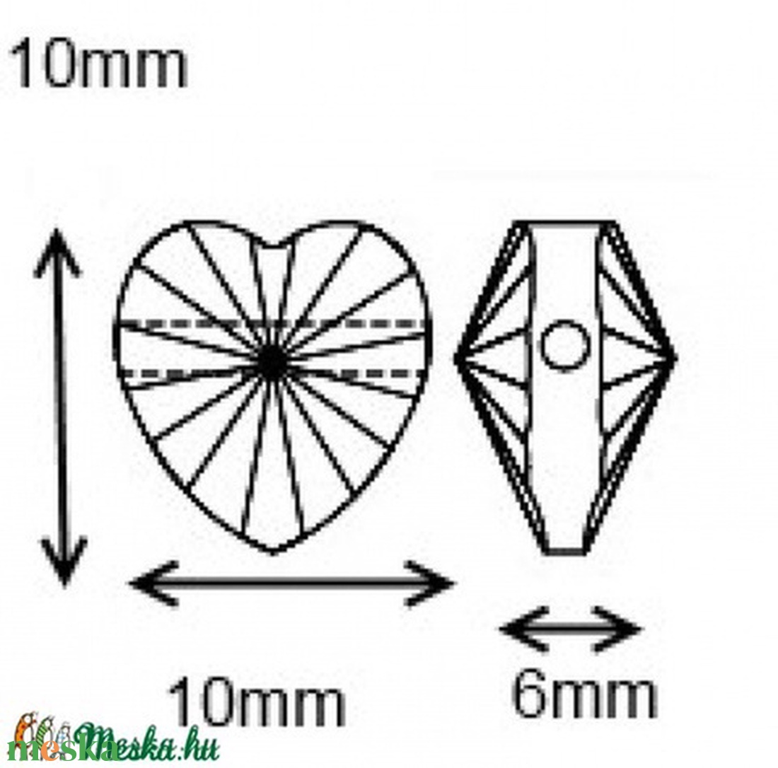 Swarovski szív keresztben fúrt 10mm-es több színben - kellékek & szerszámok - gyöngyfűzés kellékek - swarovski kristályok - Meska.hu Swarovski szív keresztben fúrt 10mm-es több színben - kellékek & szerszámok - gyöngyfűzés kellékek - swarovski kristályok - Meska.hu
