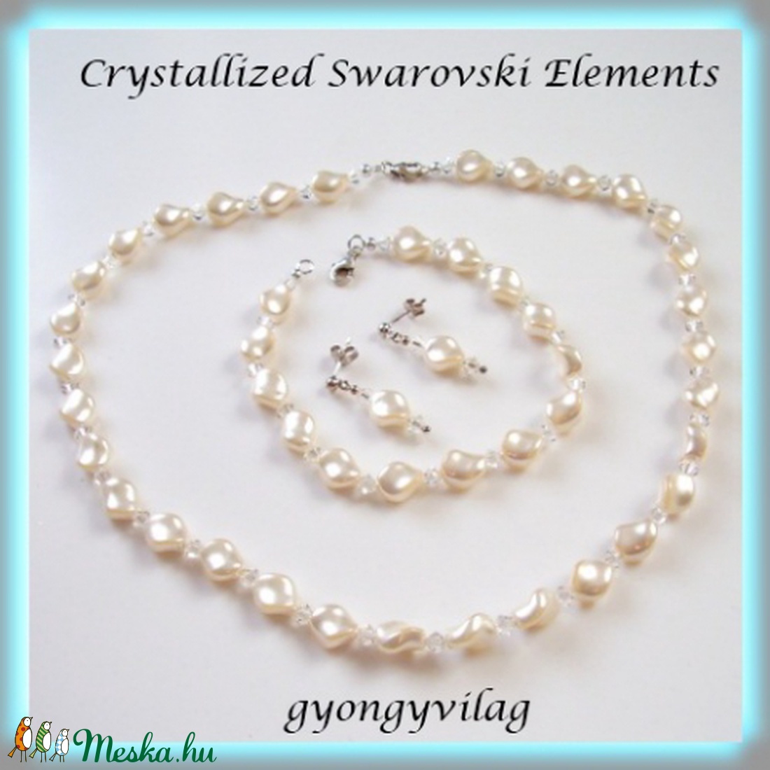 Swarovski kristály  szett 925-ös sterling ezüst  SSZE-SW04 - ékszer - ékszerszett - Meska.hu