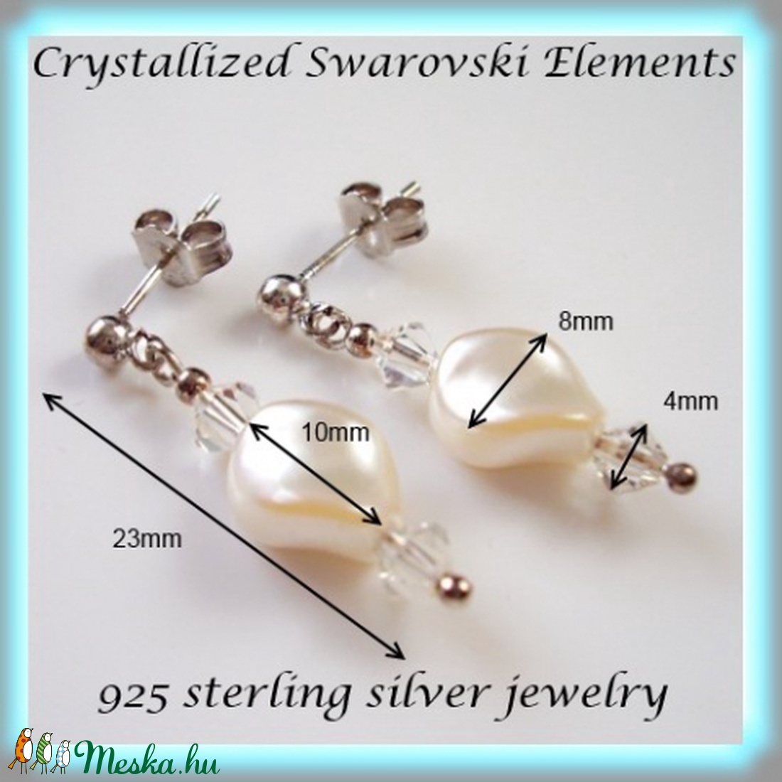 Swarovski kristály  szett 925-ös sterling ezüst  SSZE-SW04 - ékszer - ékszerszett - Meska.hu