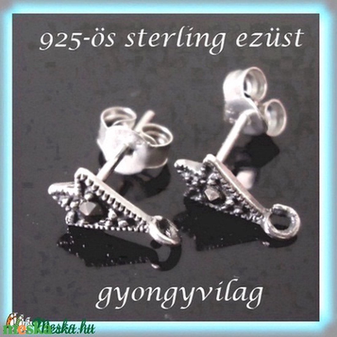 925-ös ezüst fülbevaló kapocs EFK B 02 - gyöngy, ékszerkellék - egyéb alkatrész - Meska.hu 925-ös ezüst fülbevaló kapocs EFK B 02 - gyöngy, ékszerkellék - egyéb alkatrész - Meska.hu
