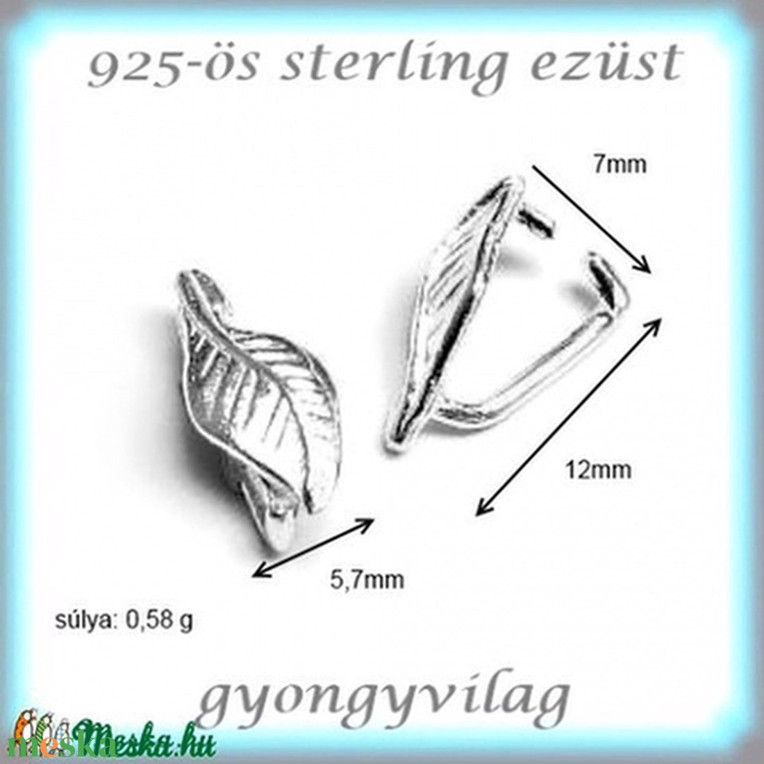 925-ös ezüst medálkapocs EMK 31 - gyöngy, ékszerkellék - egyéb alkatrész - Meska.hu 925-ös ezüst medálkapocs EMK 31 - gyöngy, ékszerkellék - egyéb alkatrész - Meska.hu