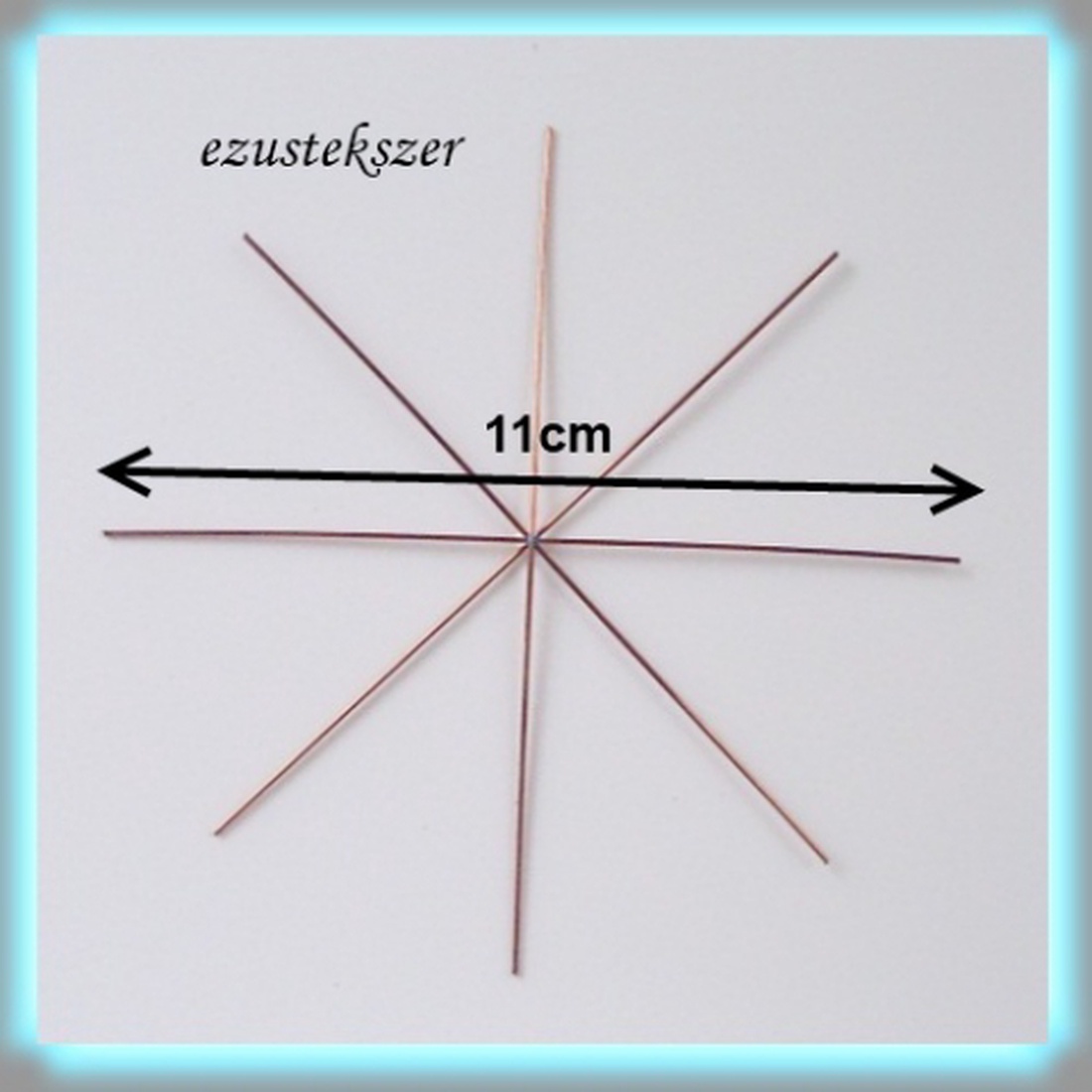  Karácsonyi 8 ágú csillag alap 2db 11cmm-es csillag elkészítéséhez  - kellékek & szerszámok - gyöngyfűzés kellékek - egyéb alkatrész - Meska.hu