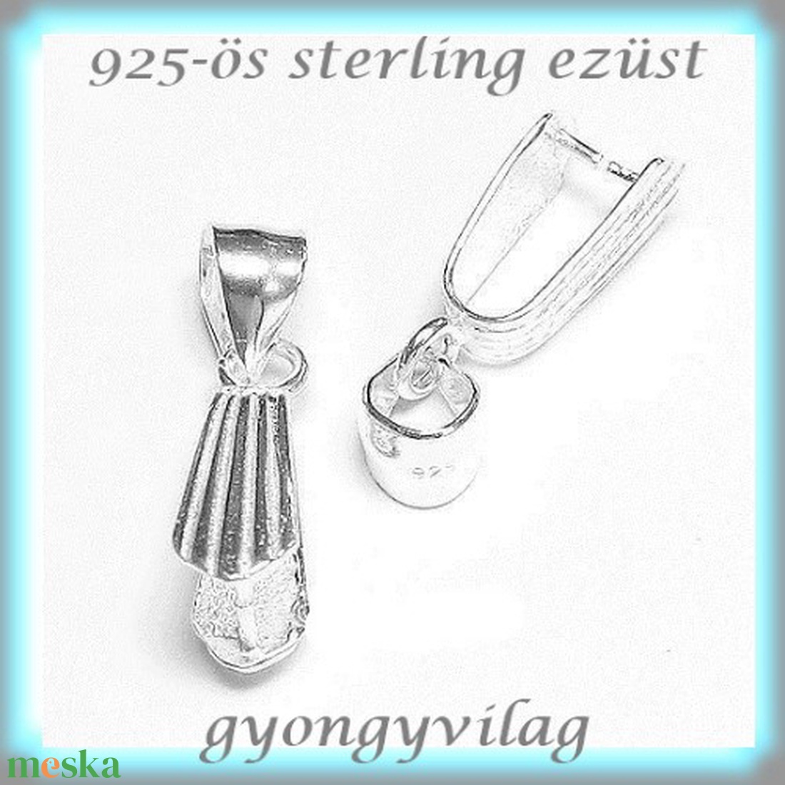 925-ös ezüst medálkapocs EMK 35 - gyöngy, ékszerkellék - swarovski kristályok - Meska.hu 925-ös ezüst medálkapocs EMK 35 - gyöngy, ékszerkellék - swarovski kristályok - Meska.hu