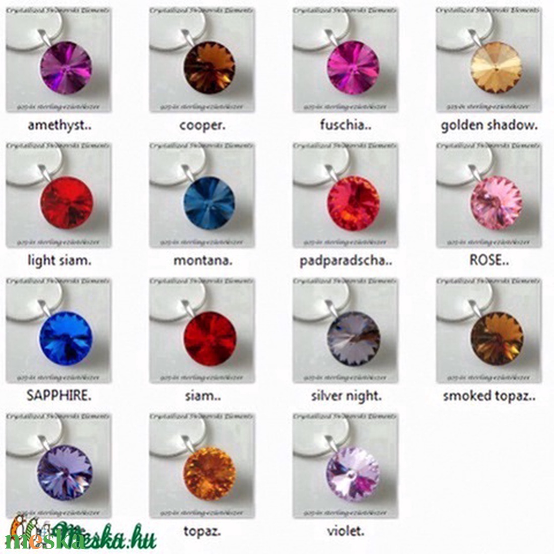 Swarovski 925-ös sterling ezüst bevizsgált rivoli 14 - ékszer - nyaklánc - medálos nyaklánc - Meska.hu Swarovski 925-ös sterling ezüst bevizsgált rivoli 14 - ékszer - nyaklánc - medálos nyaklánc - Meska.hu