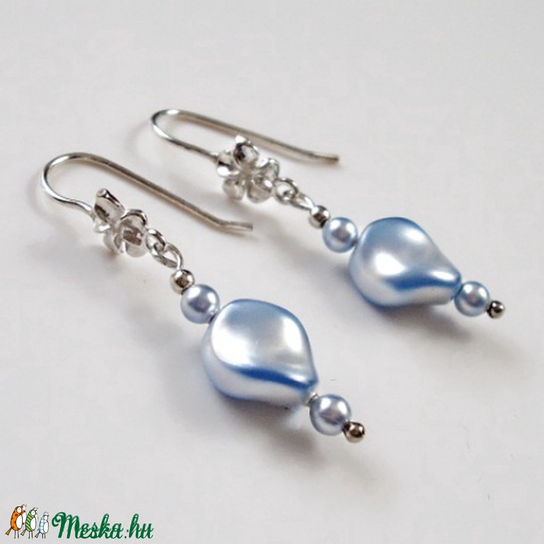  Swarovski gyöngy szett 925-ös ezüst SSZE-SW03 - ékszer - ékszerszett - Meska.hu