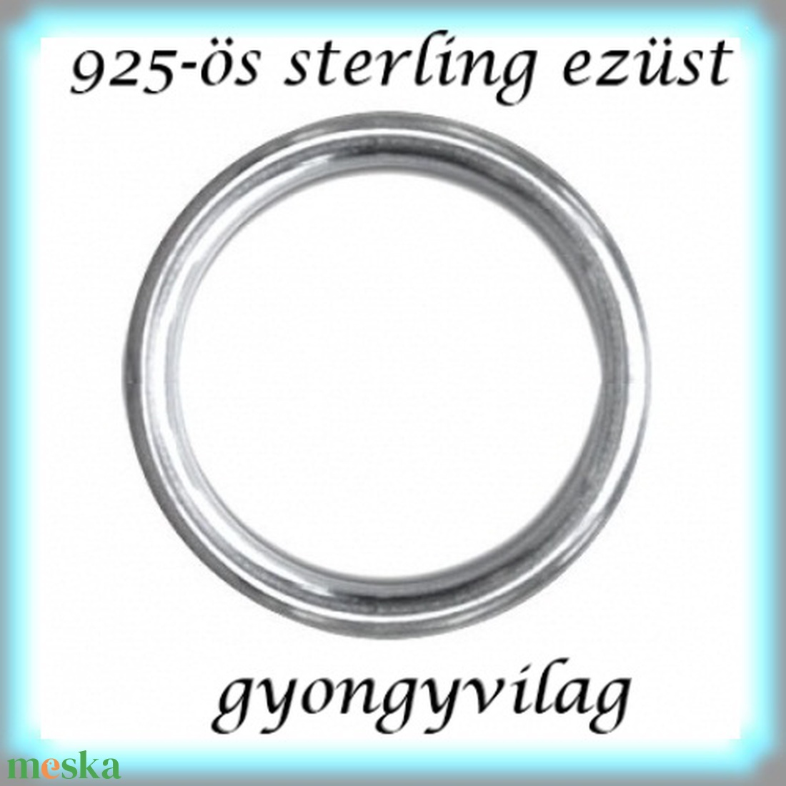  925-ös ezüst szerelőkarika zárt ESZK Z 7x0,8 mm-es  2db - gyöngy, ékszerkellék - egyéb alkatrész - Meska.hu