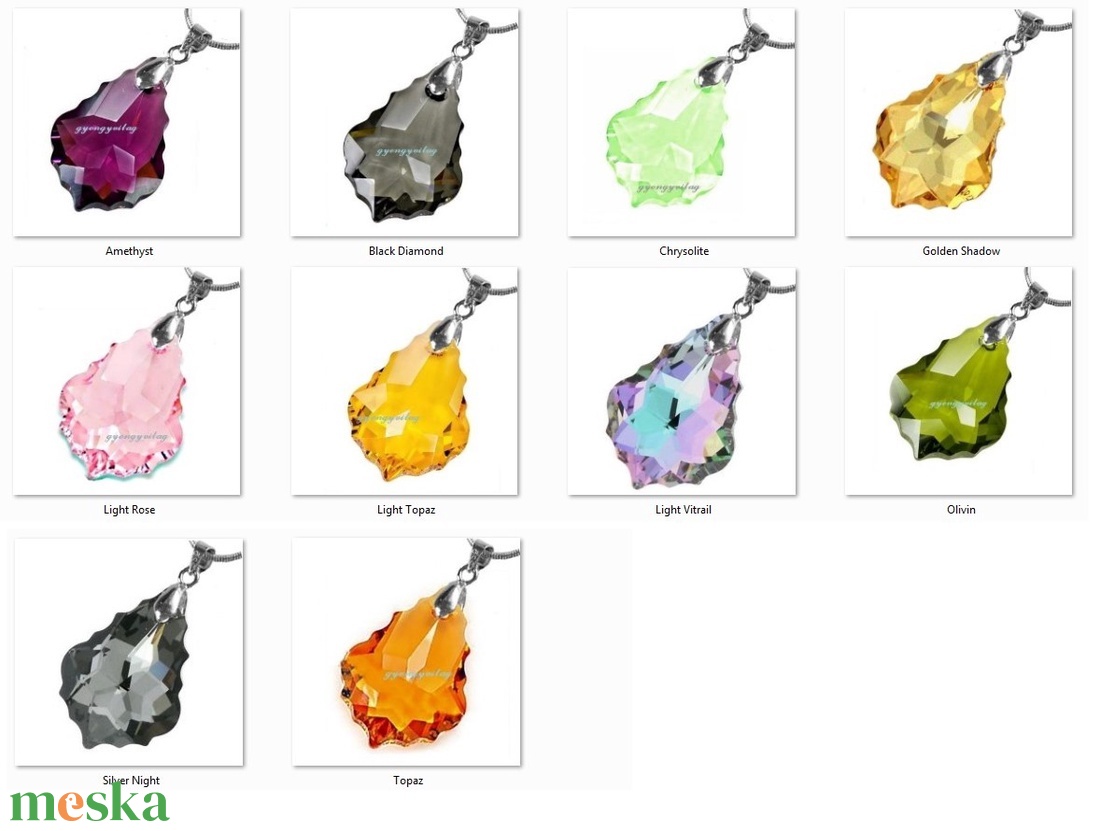Swarovski kristály medál -16mm-es barokk több színben - ékszer - nyaklánc - medál - Meska.hu Swarovski kristály medál -16mm-es barokk több színben - ékszer - nyaklánc - medál - Meska.hu