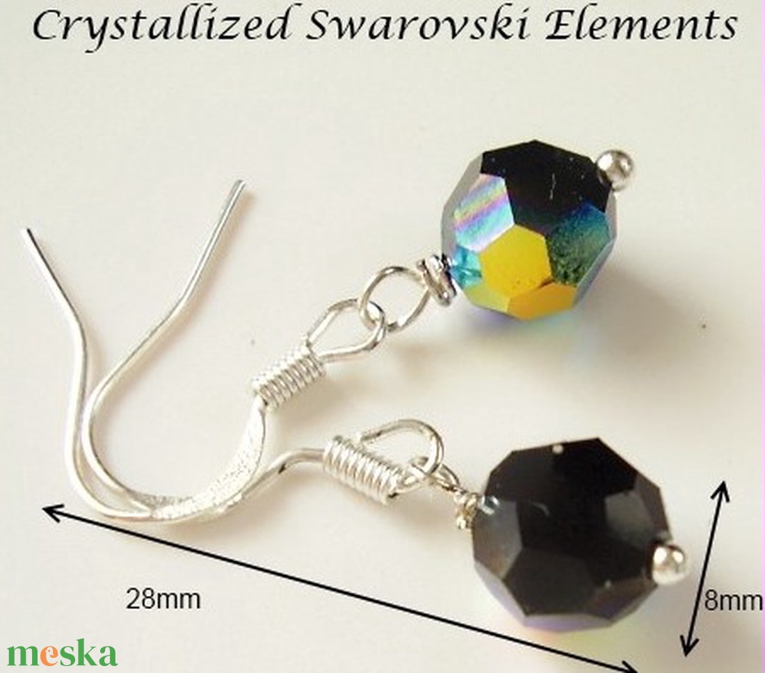Swarovski kristály fülbevaló -8mm-es AB-s gömb több színben - ékszer - fülbevaló - lógó fülbevaló - Meska.hu Swarovski kristály fülbevaló -8mm-es AB-s gömb több színben - ékszer - fülbevaló - lógó fülbevaló - Meska.hu