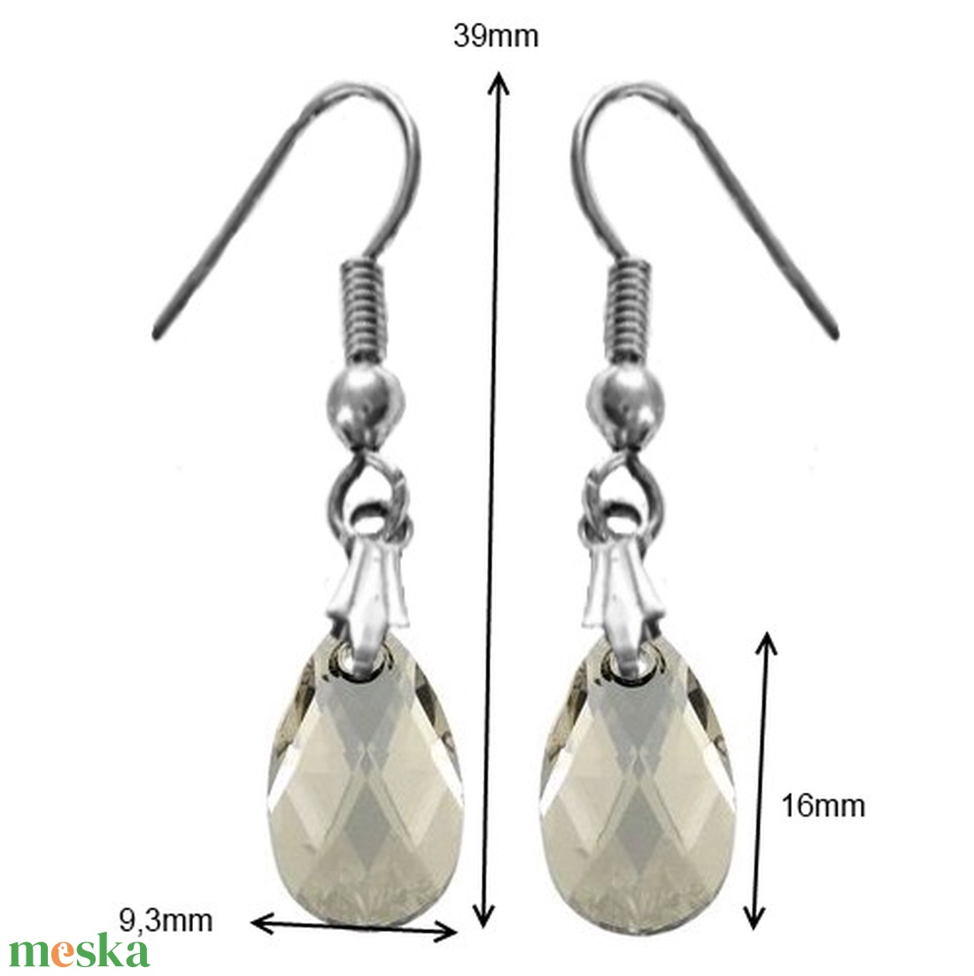 Swarovski kristály fülbevaló -16mm-es csepp több színben - ékszer - fülbevaló - lógó csepp fülbevaló - Meska.hu Swarovski kristály fülbevaló -16mm-es csepp több színben - ékszer - fülbevaló - lógó csepp fülbevaló - Meska.hu