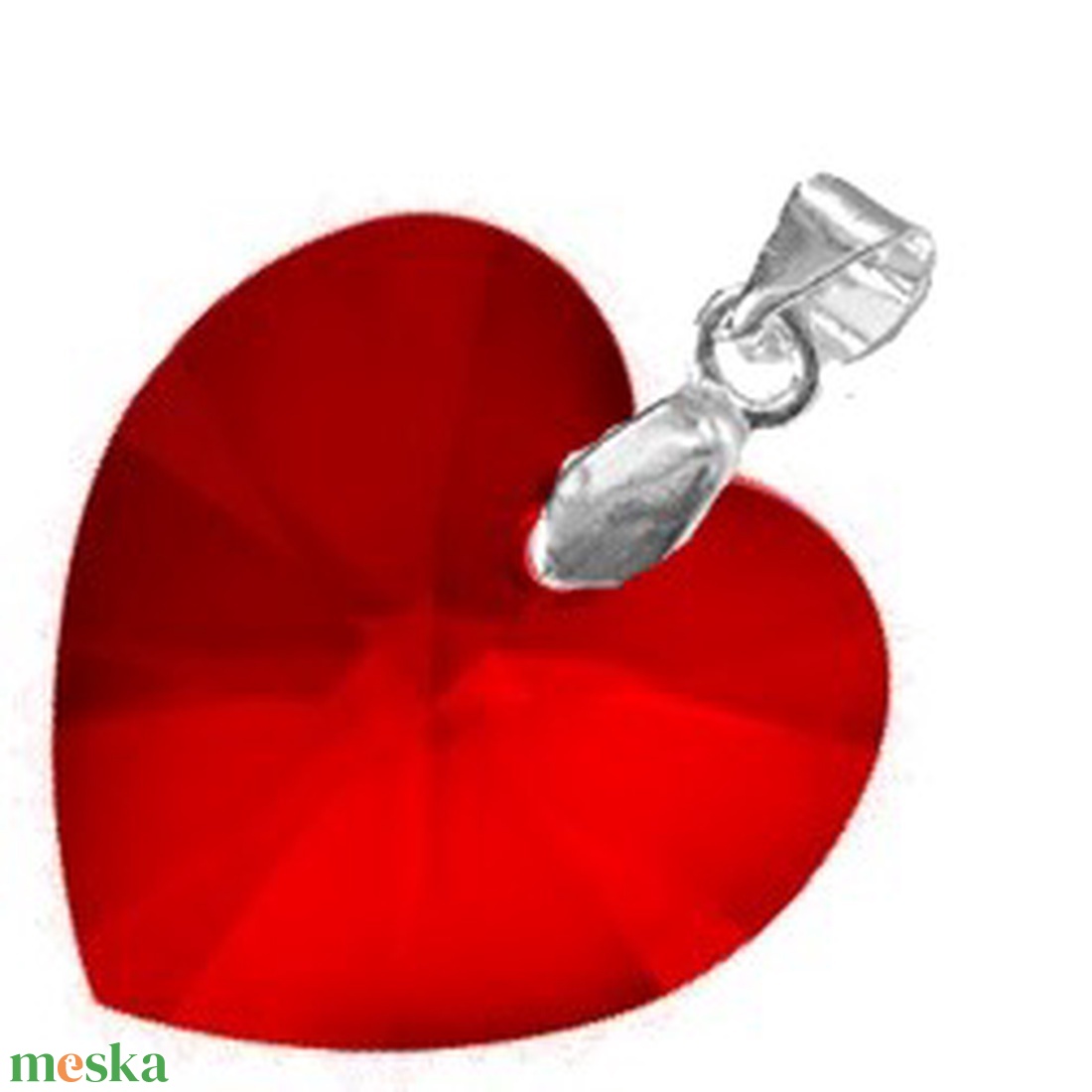 Ékszerek-medálok: Swarovski kristály medál -18mm-es szív több színben - ékszer - nyaklánc - medál - Meska.hu