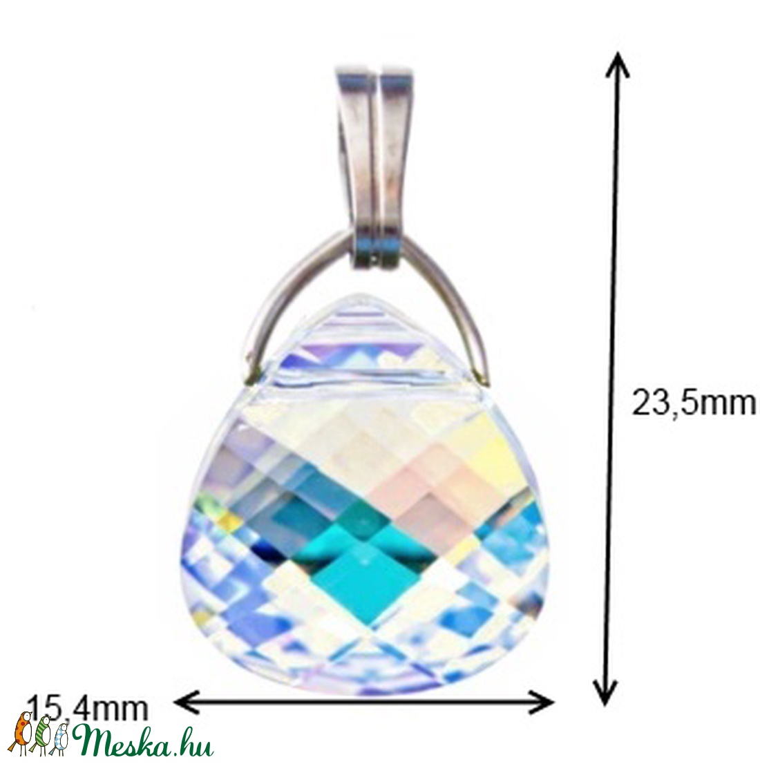 Swarovski kristály medál -15,5mm-es briolett szív több színben - ékszer - nyaklánc - medál - Meska.hu Swarovski kristály medál -15,5mm-es briolett szív több színben - ékszer - nyaklánc - medál - Meska.hu