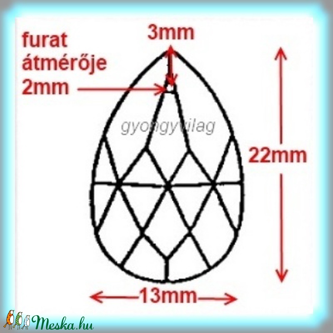 Ékszerkellék: Swarovski csepp 22 mm-es több színben SW6106-22 - gyöngy, ékszerkellék - swarovski kristályok - Meska.hu Ékszerkellék: Swarovski csepp 22 mm-es több színben SW6106-22 - gyöngy, ékszerkellék - swarovski kristályok - Meska.hu