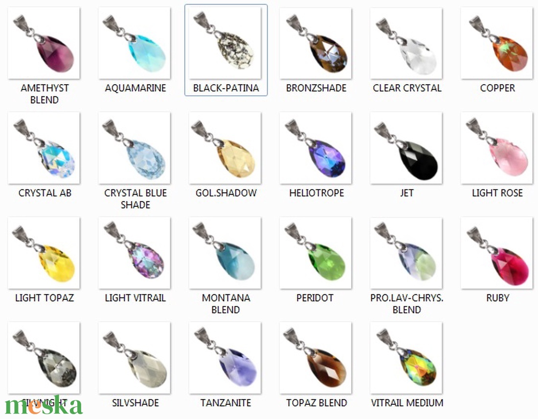 Swarovski kristály medál -16mm-es csepp több színben - ékszer - nyaklánc - medál - Meska.hu Swarovski kristály medál -16mm-es csepp több színben - ékszer - nyaklánc - medál - Meska.hu