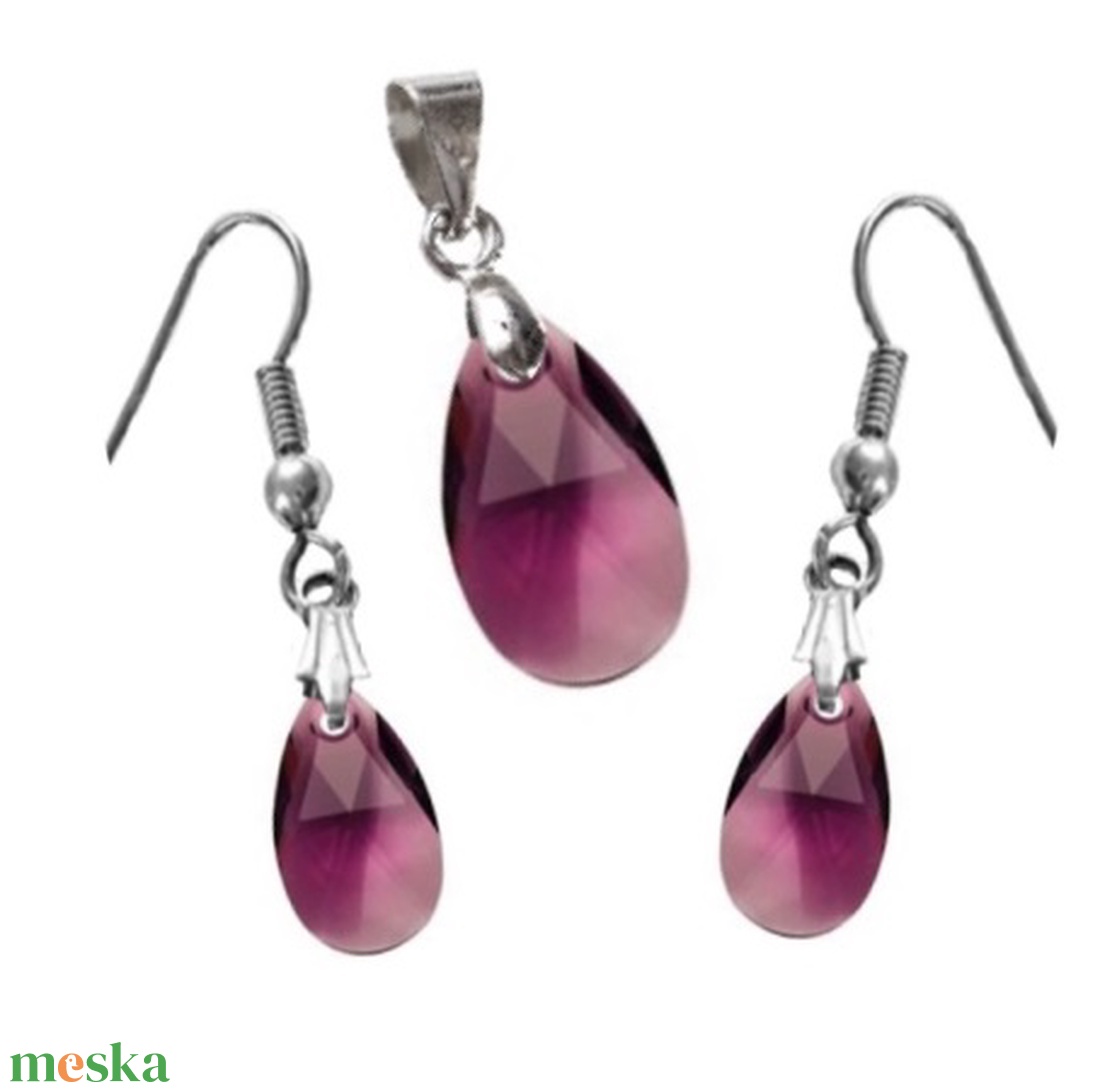 Swarovski kristály 16-22 mm-es csepp szett több színben - ékszer - ékszerszett - Meska.hu