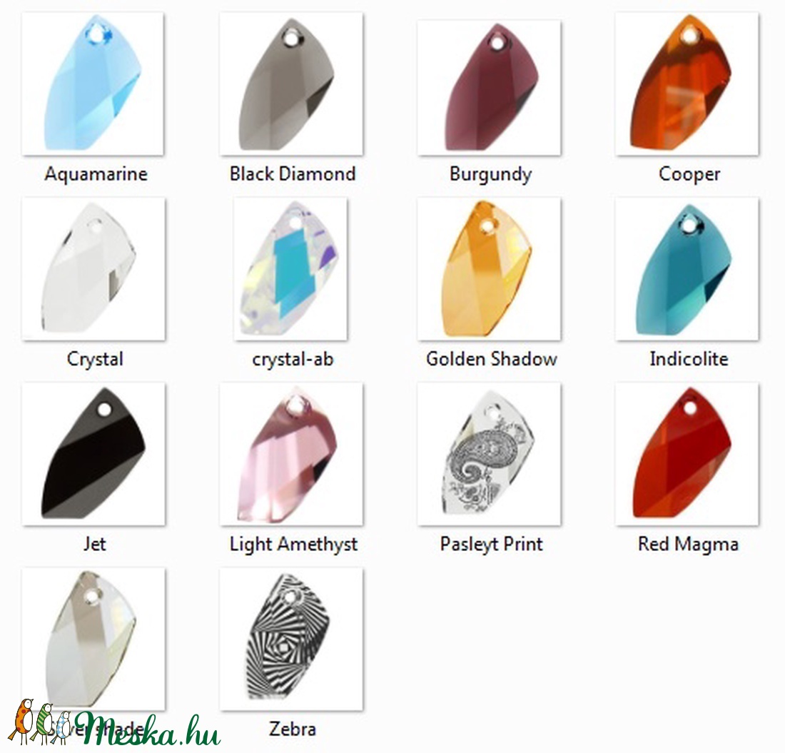 Ékszerkellék: Swarovski kristály avant-garde 20mm-es több színben - gyöngy, ékszerkellék - swarovski kristályok - Meska.hu Ékszerkellék: Swarovski kristály avant-garde 20mm-es több színben - gyöngy, ékszerkellék - swarovski kristályok - Meska.hu
