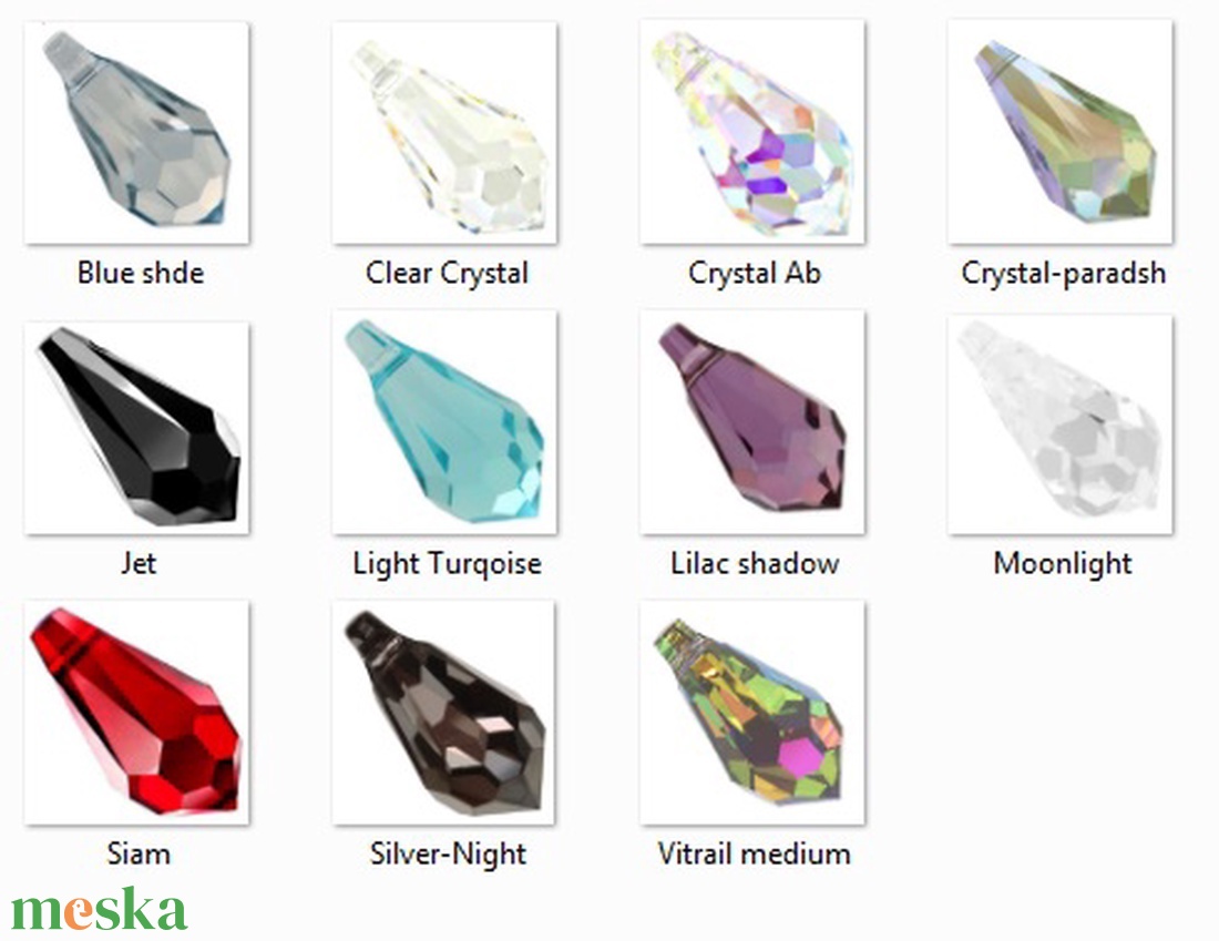 Swarovski kristály medál -15mm-es csepp több színben - ékszer - nyaklánc - medál - Meska.hu Swarovski kristály medál -15mm-es csepp több színben - ékszer - nyaklánc - medál - Meska.hu