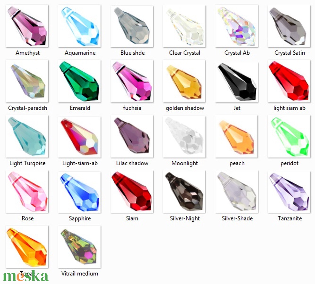 Ékszerek-fülbevalók: Swarovski csepp fülbevaló, ezüstözött kapoccsal SSZEB-SW6000-F11 - ékszer - fülbevaló - lógó fülbevaló - Meska.hu Ékszerek-fülbevalók: Swarovski csepp fülbevaló, ezüstözött kapoccsal SSZEB-SW6000-F11 - ékszer - fülbevaló - lógó fülbevaló - Meska.hu