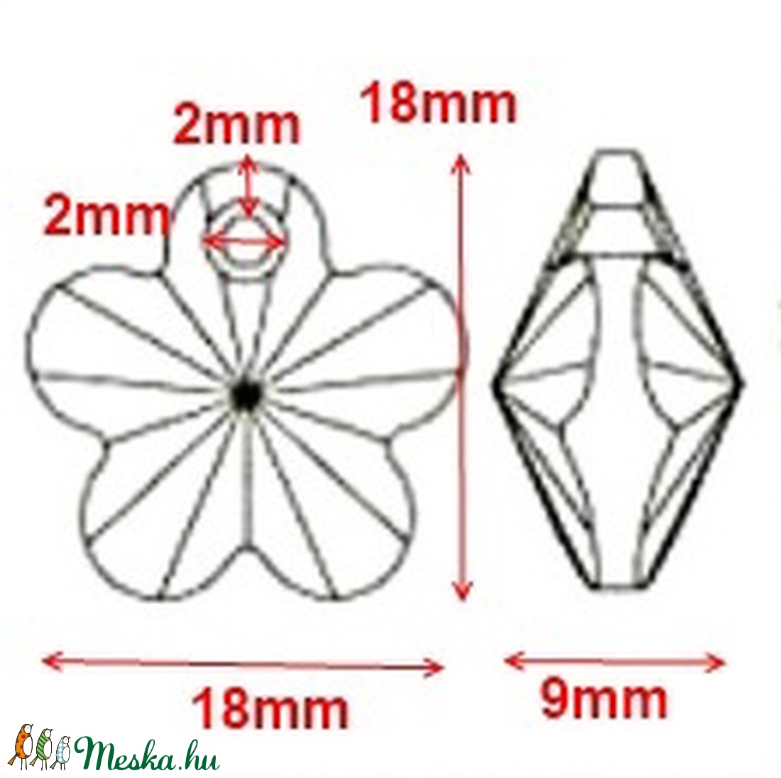 Ékszerkellék: Swarovski virág 18mm-es több színben - kellékek & szerszámok - gyöngyfűzés kellékek - swarovski kristályok - Meska.hu Ékszerkellék: Swarovski virág 18mm-es több színben - kellékek & szerszámok - gyöngyfűzés kellékek - swarovski kristályok - Meska.hu