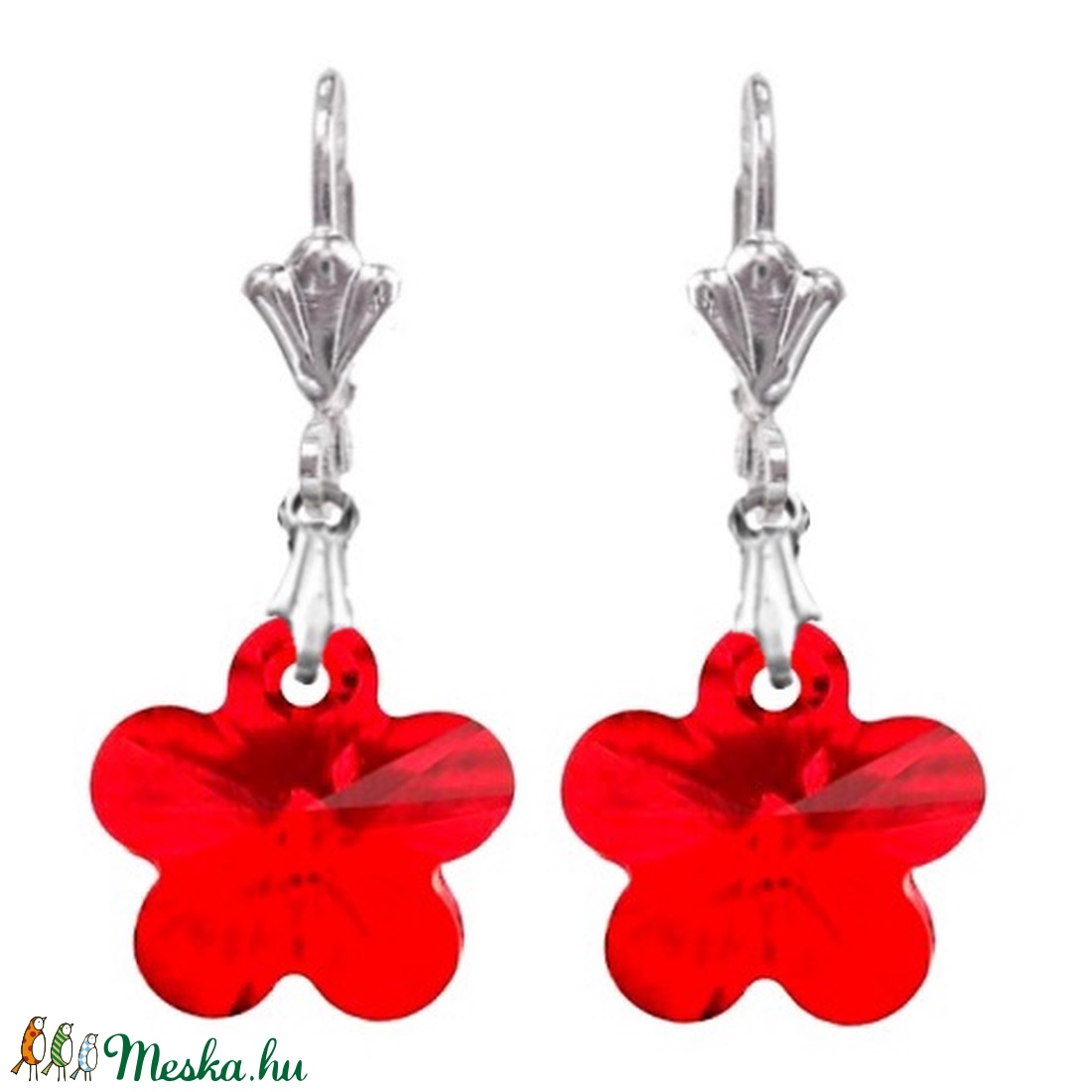 Swarovski kristály fülbevaló -14mm-es virág több színben - ékszer - nyaklánc - medál - Meska.hu Swarovski kristály fülbevaló -14mm-es virág több színben - ékszer - nyaklánc - medál - Meska.hu