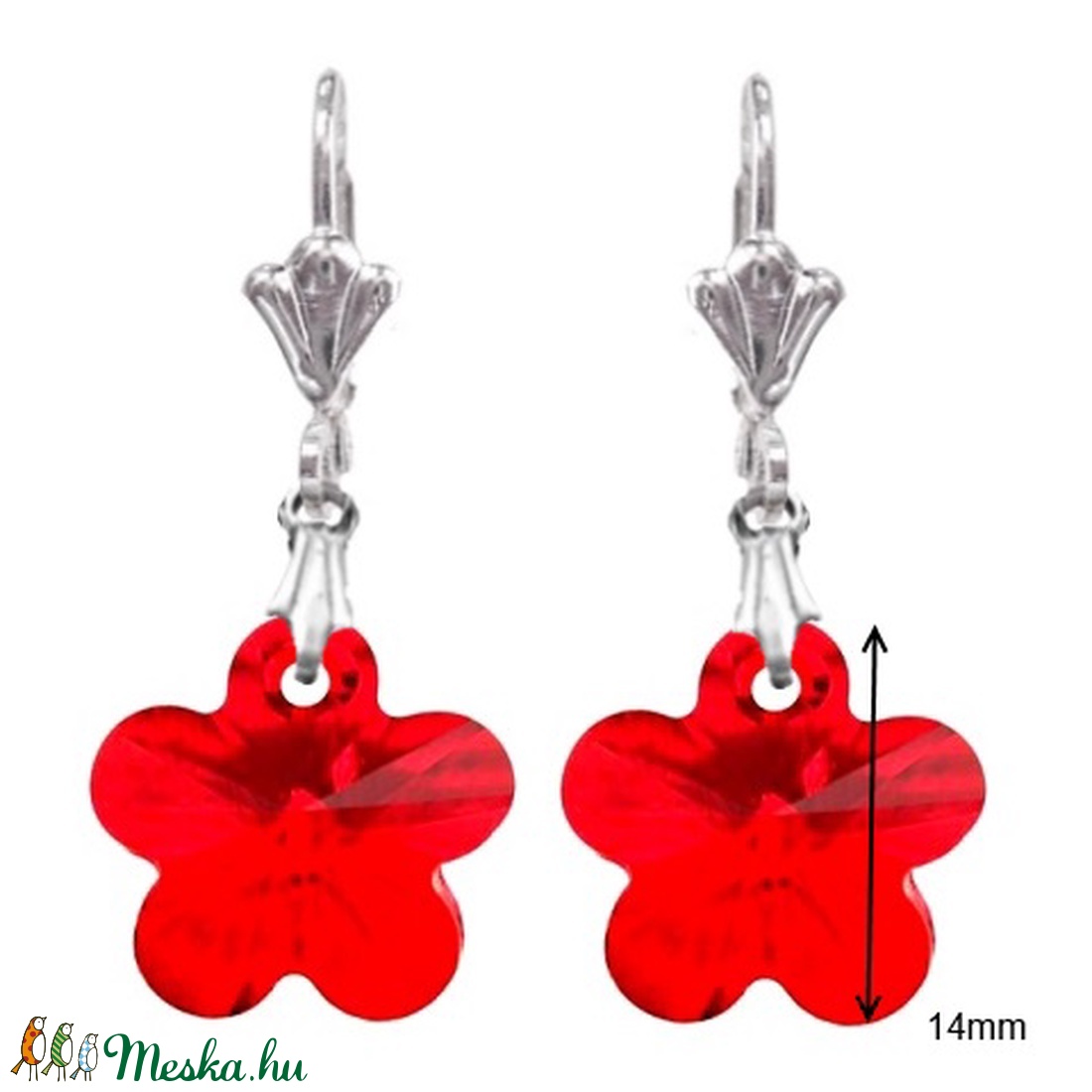 Swarovski kristály fülbevaló -14mm-es virág több színben - ékszer - nyaklánc - medál - Meska.hu Swarovski kristály fülbevaló -14mm-es virág több színben - ékszer - nyaklánc - medál - Meska.hu
