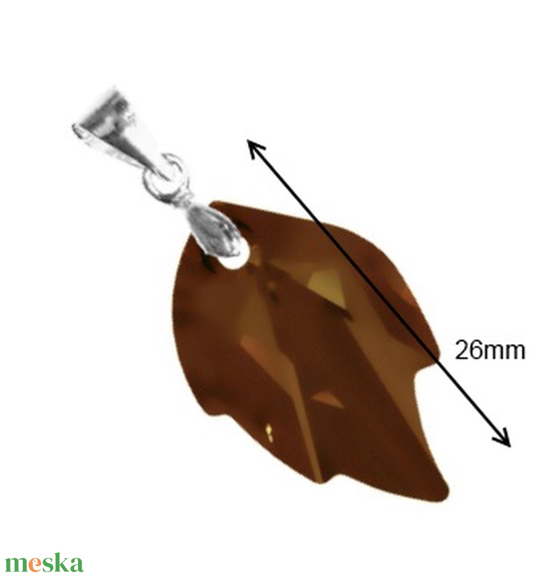 Swarovski kristály medál -26mm-es levél több színben - ékszer - nyaklánc - medál - Meska.hu