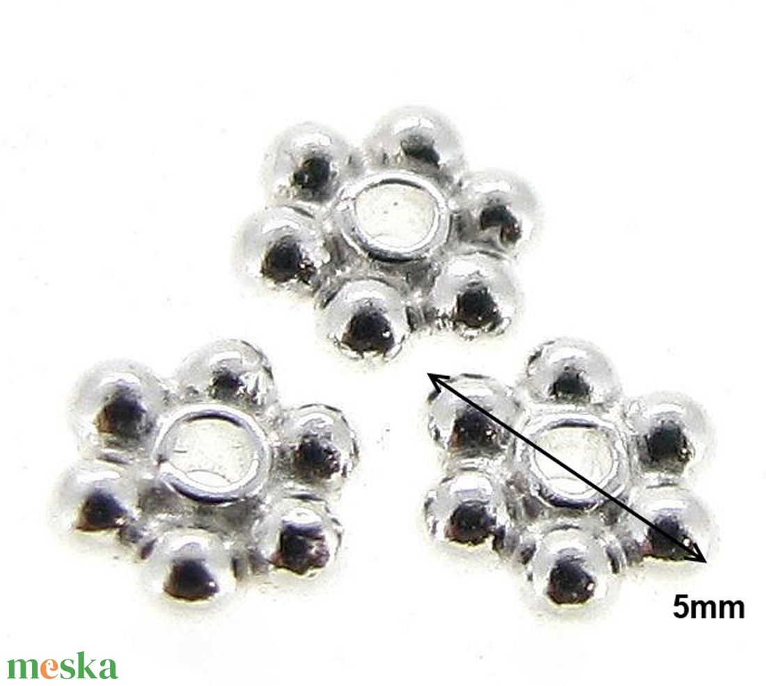925-ös sterling ezüst ékszerkellék: köztes / gyöngy / dísz EKÖ 25-5 2db/csomag - kellékek & szerszámok - gyöngyfűzés kellékek - fém köztesek - Meska.hu