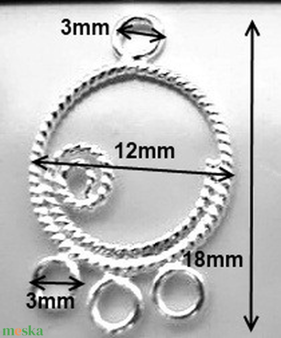 925-ös finomságú sterling ezüst kandeláber/ továbbépíthető köztes /tartó elem EKA 04 - gyöngy, ékszerkellék - egyéb alkatrész - Meska.hu 925-ös finomságú sterling ezüst kandeláber/ továbbépíthető köztes /tartó elem EKA 04 - gyöngy, ékszerkellék - egyéb alkatrész - Meska.hu