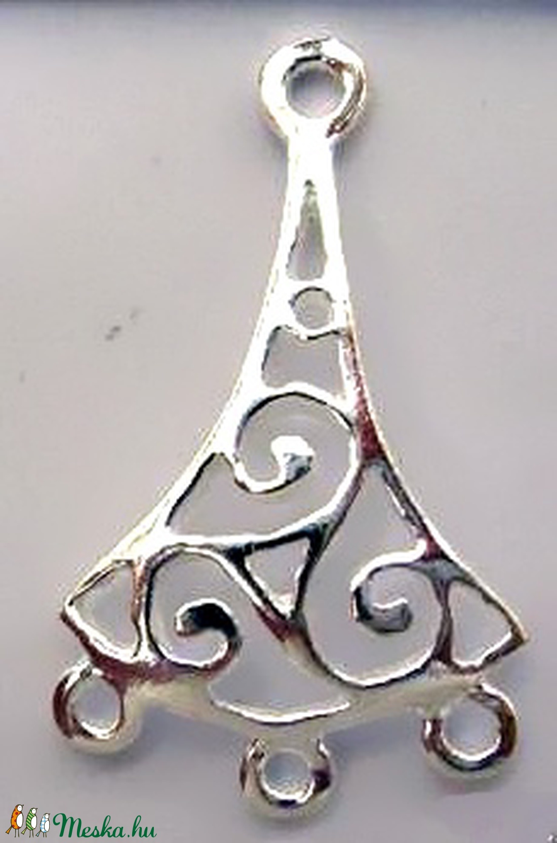 925-ös finomságú sterling ezüst kandeláber/ továbbépíthető köztes /tartó elem EKA 27 - gyöngy, ékszerkellék - egyéb alkatrész - Meska.hu 925-ös finomságú sterling ezüst kandeláber/ továbbépíthető köztes /tartó elem EKA 27 - gyöngy, ékszerkellék - egyéb alkatrész - Meska.hu