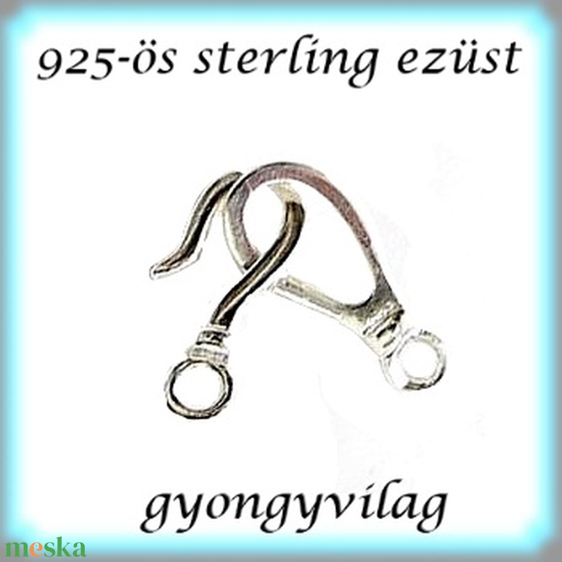 925-ös ezüst 1soros lánckapocs ELK 1s 07 - gyöngy, ékszerkellék - egyéb alkatrész - Meska.hu