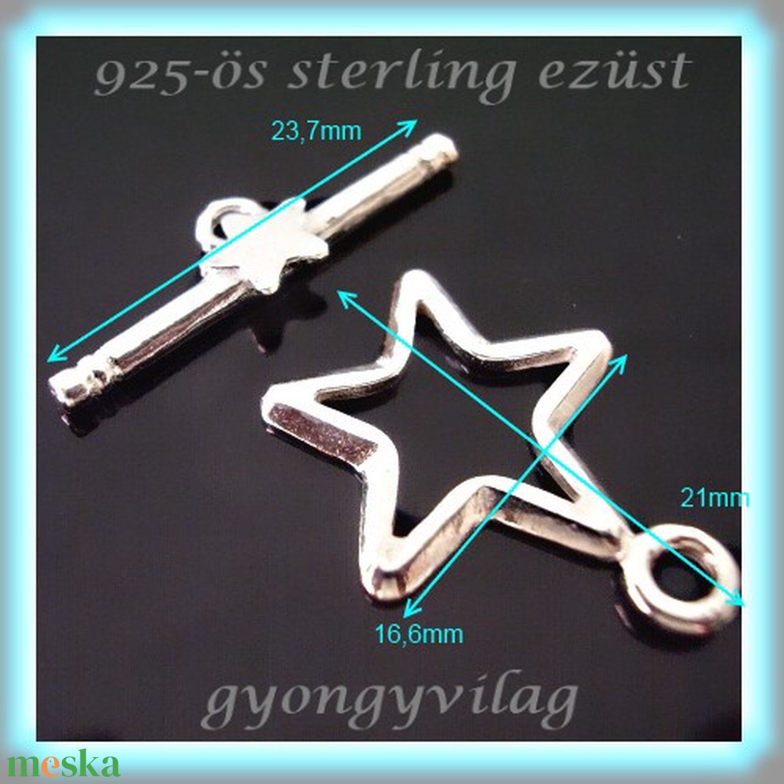 925-ös ezüst T lánckapocs ELK T 05 - gyöngy, ékszerkellék - egyéb alkatrész - Meska.hu 925-ös ezüst T lánckapocs ELK T 05 - gyöngy, ékszerkellék - egyéb alkatrész - Meska.hu