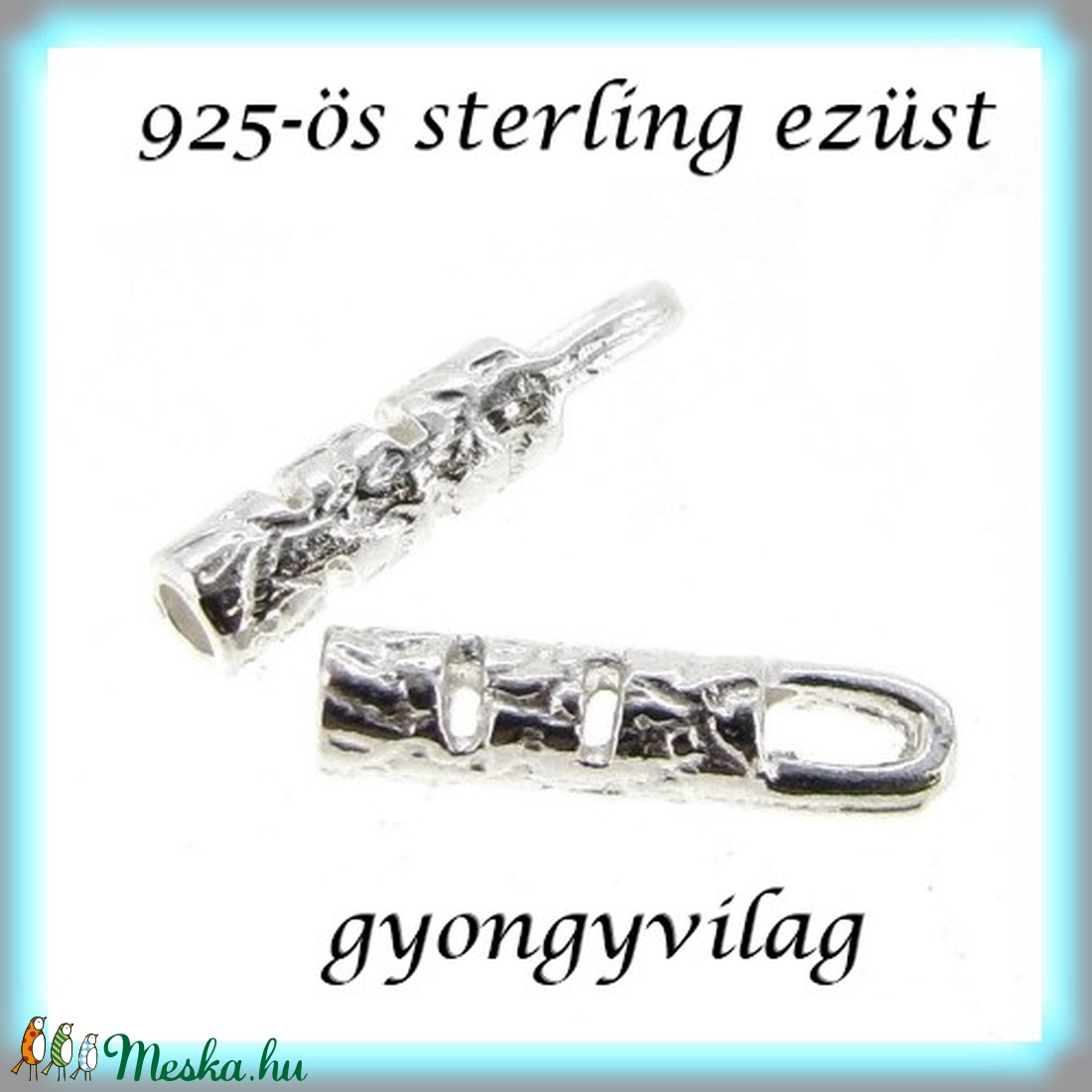 925-ös ezüst lánckapocsvég 1mm-es 2db/cs ELK V 11 - kellékek & szerszámok - gyöngyfűzés kellékek - egyéb alkatrész - Meska.hu 925-ös ezüst lánckapocsvég 1mm-es 2db/cs ELK V 11 - kellékek & szerszámok - gyöngyfűzés kellékek - egyéb alkatrész - Meska.hu